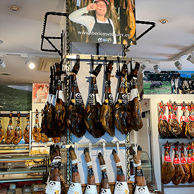 Tienda de jamones en Jabugo